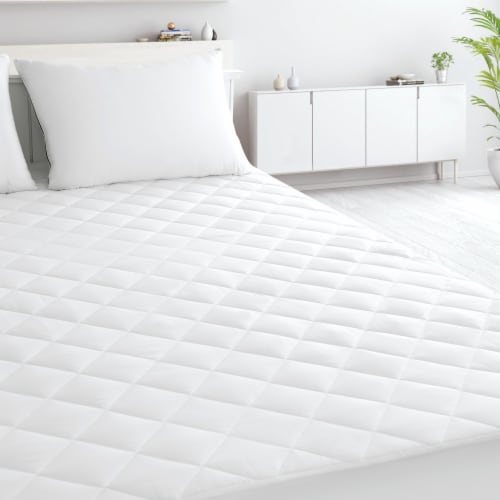 Lux Decor Collection Mattress Pad Quilted Fitted Mattress Topper - Twin Perspective: right