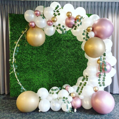 LANGXUN Gold Metal Balloon Decoration Arch Kit for Wedding and Birthday Party Perspective: right