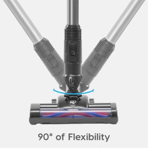 IRIS USA Rechargeable Cordless Stick Vacuum Cleaner with Replaceable Rechargeable Battery Perspective: right