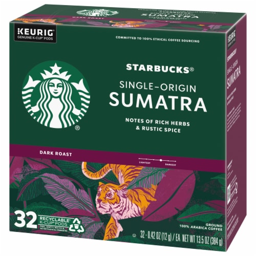 Starbucks® Sumatra Dark Roast K-Cup Coffee Pods Perspective: right