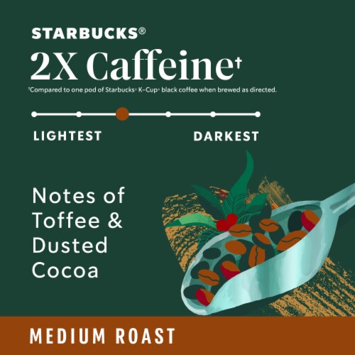 Starbucks® 2X Caffine Medium Roast K-Cup® Coffee Pods Perspective: right