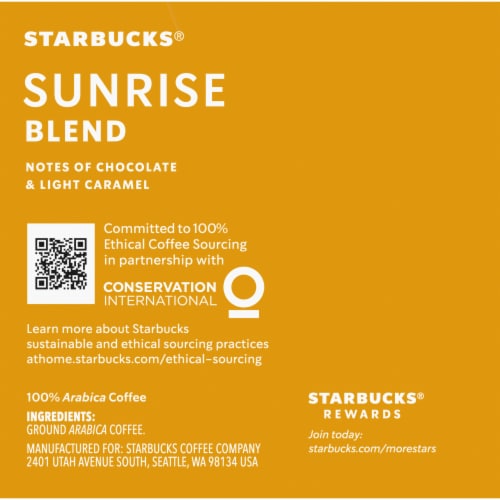 Starbucks® Sunrise Blend Blonde Roast K-Cup® Coffee Pods Perspective: right