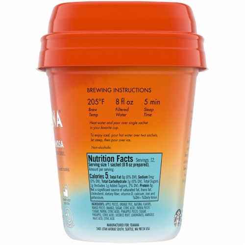 Teavana® Mandarin Mimosa Caffeine Free Herbal Tea Sachets Perspective: right