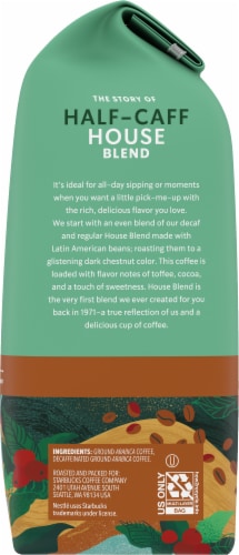 Starbucks® Half-Caff House Blend Medium Roast Ground Coffee Perspective: right