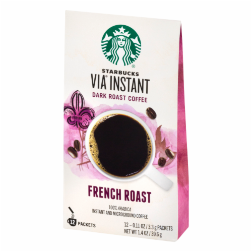 Starbucks Via Instant Dark Roast French Roast Coffee Perspective: right