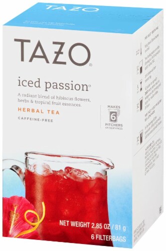 Tazo Iced Passion Caffeine Free Herbal Tea Bags Perspective: right