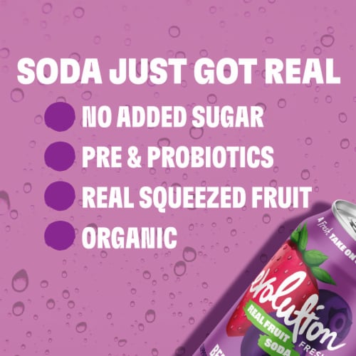 Evolution Fresh® Berry Burst Organic Real Fruit Soda Perspective: right