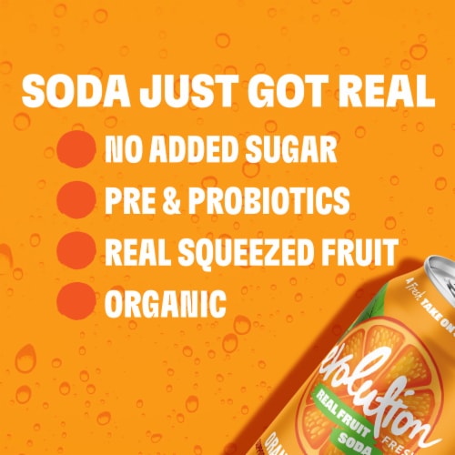 Evolution Fresh® Orange Squeeze Organic Real Fruit Soda Perspective: right