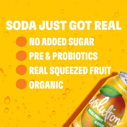 Evolution Fresh® Tropical Mango Organic Real Fruit Soda Perspective: right