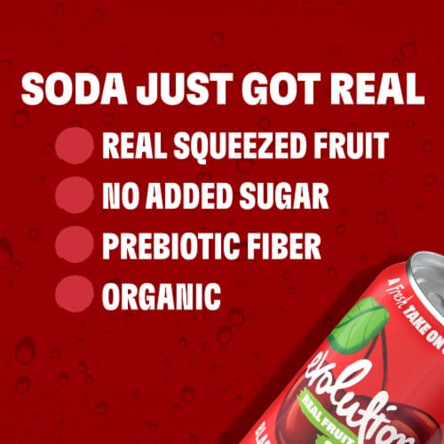 Evolution Fresh® Black Cherry Cola Organic Real Fruit Soda Perspective: right