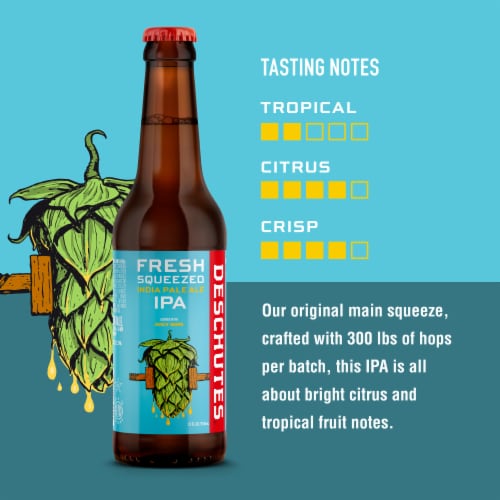 Deschutes Brewery® Fresh Squeezed IPA Craft Beer Perspective: right