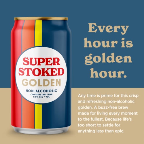 Deschutes Brewery® Super Stoked Non-Alcoholic Golden Craft Beer Perspective: right