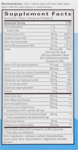 Enzymatic Therapy Blood Sugar Manager Tablets Perspective: right