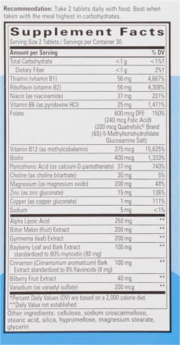 Enzymatic Therapy Blood Sugar Manager Tablets Perspective: right