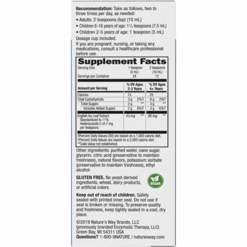 Nature's Way® Bronchial Soothe® Ivy Leaf Syrup Perspective: right