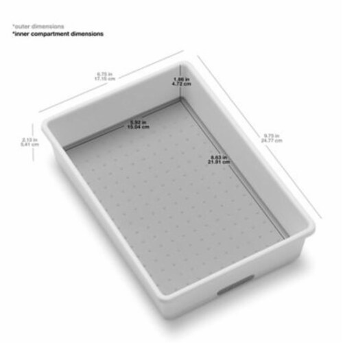 Madesmart® Drawer Organizer - White/Grey Perspective: right