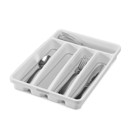 madesmart® Classic Mini Flatware Organizer - White/Grey Perspective: right