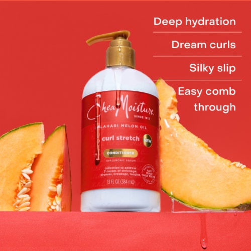 SheaMoisture Curl Stretch Conditioner Kalahari Melon Oil Infused with Hyaluronic Serum Perspective: right
