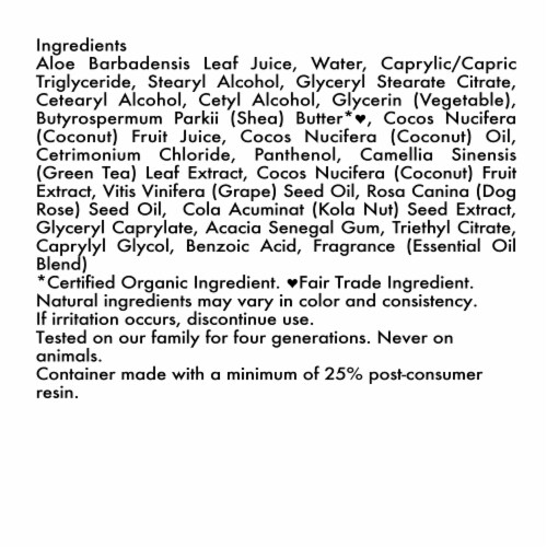 SheaMoisture Daily Hydration Body Lotion Perspective: right