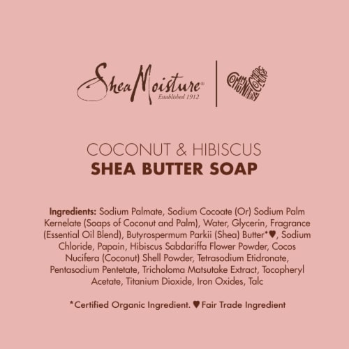 SheaMoisture Coconut and Hibiscus Bar Soap Perspective: right