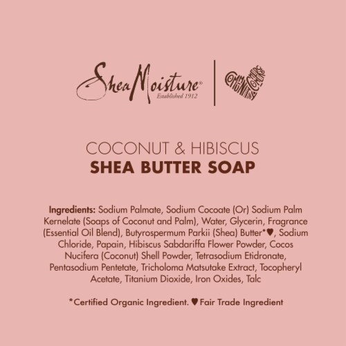 SheaMoisture Coconut and Hibiscus Bar Soap Perspective: right