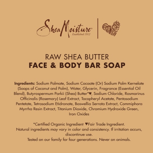SheaMoisture with Raw Shea Butter Bar Soap for Body Perspective: right