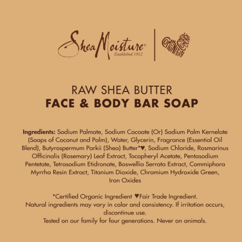 4 Pack - Shea Moisture Raw Shea Butter Bar Soap 8 oz 