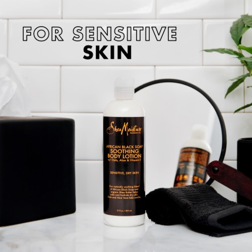 Shea Moisture African Black Soap Soothing Body Lotion Perspective: right