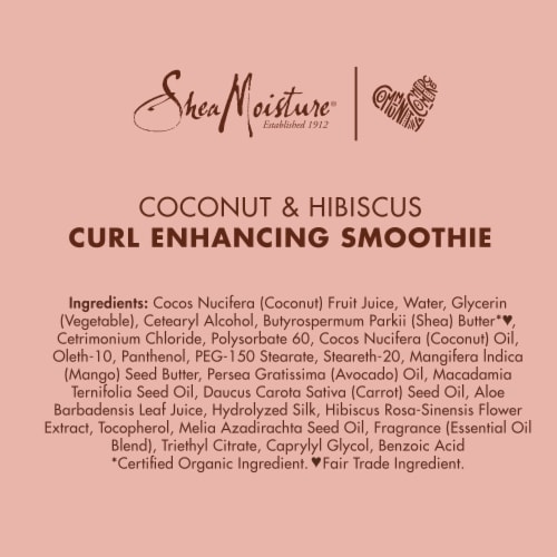 SheaMoisture Smoothie Curl Enhancing Cream,Coconut and Hibiscus Sulfate and Paraben Free Perspective: right