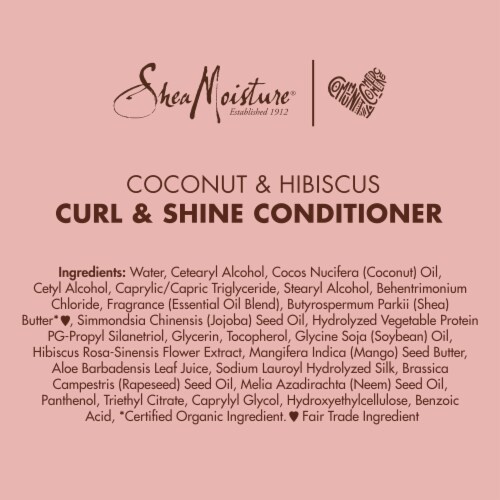 Shea Moisture® Coconut & Hibiscus Curl & Shine Conditioner for Thick Curly Hair Perspective: right