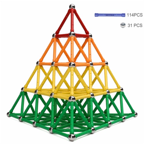 WITKA Magnetic Building Sticks for Spatial Brain Training for Kids, 200 Pieces Perspective: right