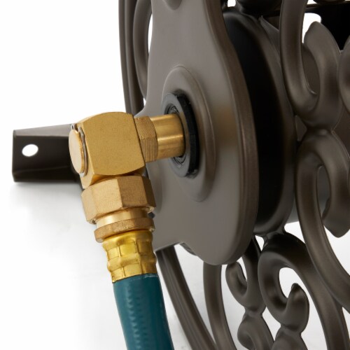 Liberty Garden Bronze Decorative Wall Mounted Hose Reel Perspective: right