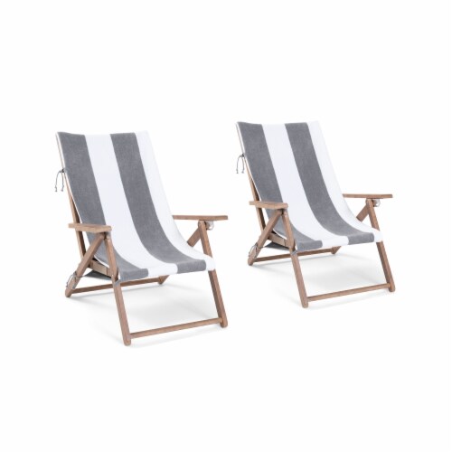 Arkwright Tie & Dry Beach Towel (2 Pack), 30x70 in, Alloy Perspective: right