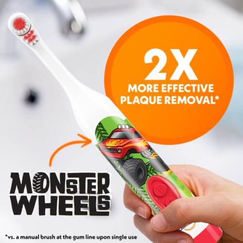 Spinbrush Kids Monster Truck Electric Battery Powered Toothbrush Soft Bristles Perspective: right
