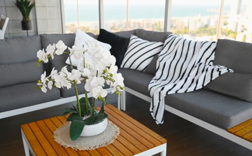 Black and White with Stripes Flannel Throw Blanket and 3 Pillow Cases Perspective: right