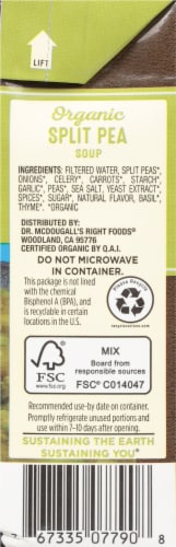 Dr McDougall's Organic Low Sodium Split Pea Soup Perspective: right