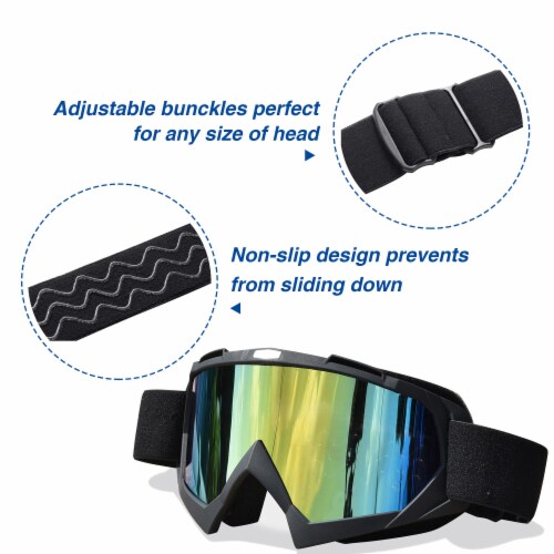 AHR GOG01 Motorcycle Goggles Riding Motocross Snowmobile Dirt Bike Off Road ATV Lens Perspective: right