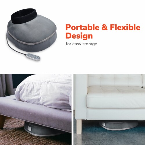 Yescom 2-in-1 Electric Shiatsu Foot & Back Massager Warmer Fast Heating Pad 12 Rollers Perspective: right