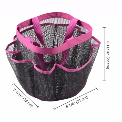 Wrapables Quick Dry Portable Mesh Shower Caddy/Tote/Organizer Pink