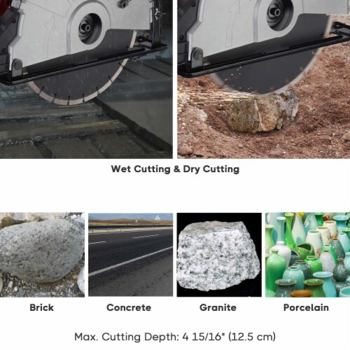 Dry cut clearance concrete saw