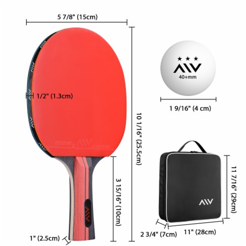 Table Tennis Paddles Set with 4 Paddles 8 Balls Carrying Bag for Sport Beginner, 1 Kroger