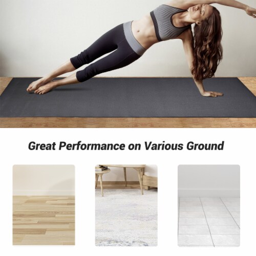 Fit Active Sports Large Exercise Mat 6' x 4' x 8mm | Thick Non-Slip Extra Wide Workout Mat for Home Gym