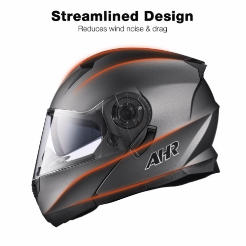 AHR RUN-M3 Modular Flip Up Helmet Full Face Dual Visor DOT Motorcycle Bike S Perspective: right