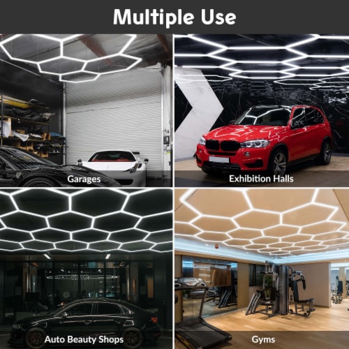Yescom Hexagon LED Light Honeycomb Car Detail Garage Workshop Retail Studio 24 Pack Pack of 1 Fry s Food Stores