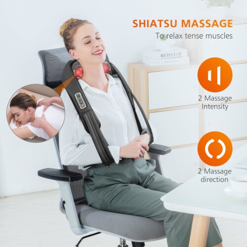 Shiatsu Neck Massager, Heat Deep Tissue Kneading Massage Pillow for  Shoulder Full Body Muscle, 1 - Kroger