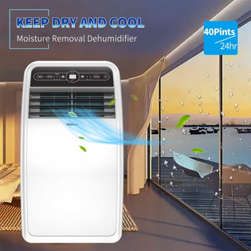 Shinco 8,000 BTU Portable AC Unit, Dehumidifier, and Fan for 200 SqFt Rooms Perspective: right