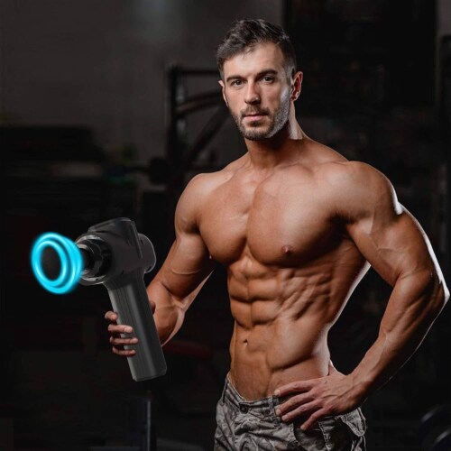 Percussion Massage Gun Deep Tissue Percussion Muscle Massager, Black Perspective: right