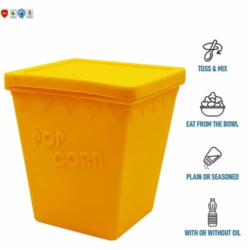 Microwave Popcorn Popper Original Large Bowl Oven Popcorn Maker Kernel Corn Perspective: right