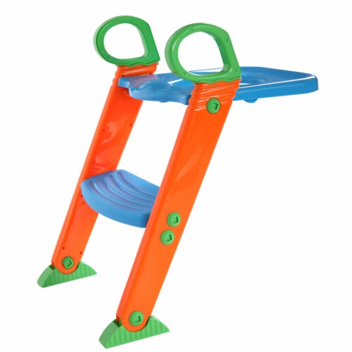 20''H Potty Training Toilet Seat for Kids with Adjustable Step Stool Ladder, Splash Guard Perspective: right