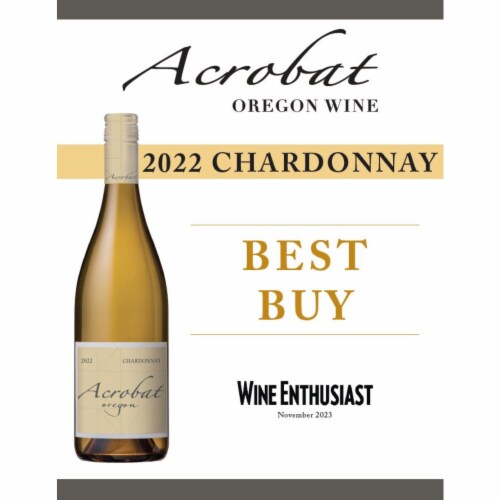 Acrobat Chardonnay Oregon White Wine Perspective: right